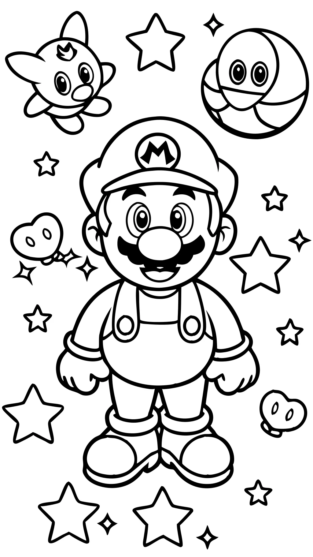 mario character coloring pages